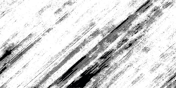 Black grunge texture with diagonal scratches on white background vector graphic design element
