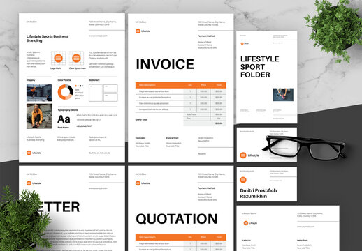 Orange And Black Lifestyle Sports Brand Guidelines 