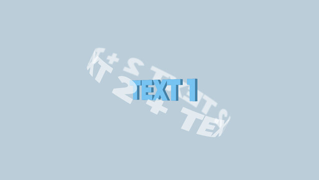 3D Looping Rotating Text Wide Title for Modern Tech Promo