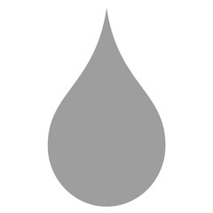 Fototapeta premium Minimalist Gray water Drop Icon – Simple Fluid Symbol