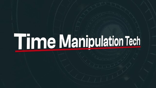 Time Manipulation Tech: A modern, sleek design with the words Time Manipulation Tech boldly displayed against a sophisticated backdrop, perfect for technology-focused content.