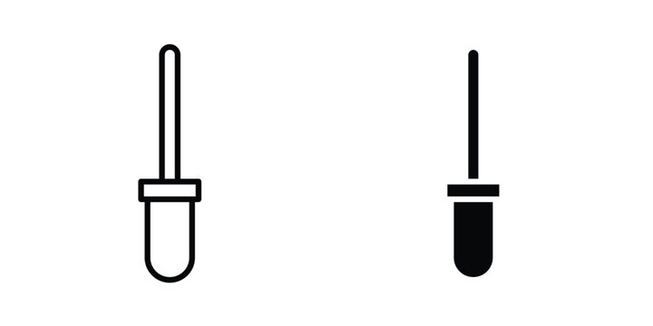 Knife sharpener icon Illustration vector set, glyph and line icons