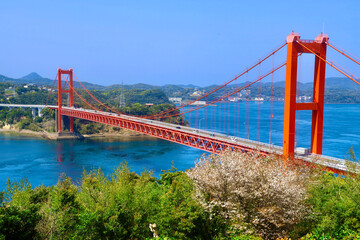 平戸大橋・サクラ（長崎県・平戸市） © Takezo