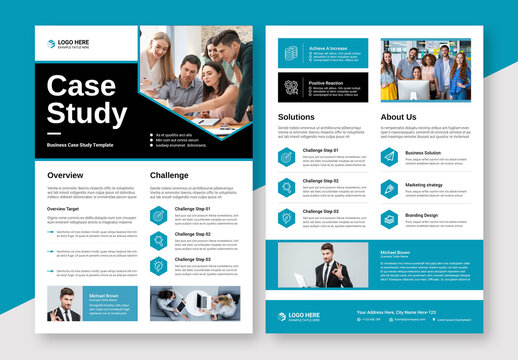 Case Study Business Flyer Template Layout