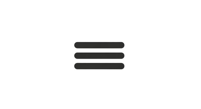 Minimalist equal sign symbol, black lines, simple icon, equality mark