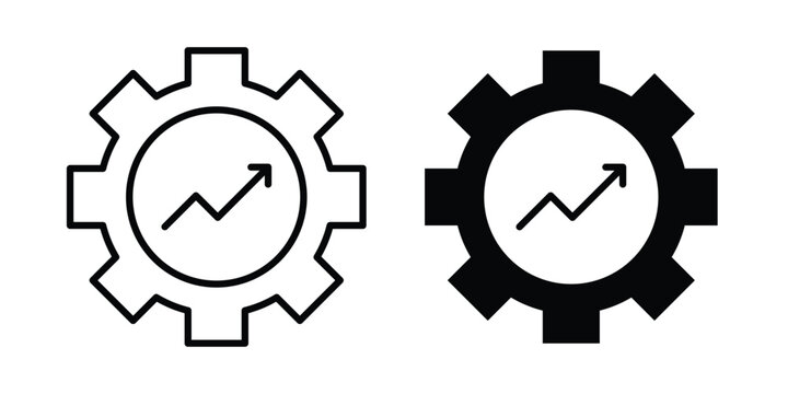 Productivity icon Illustration vector set, glyph and line icons