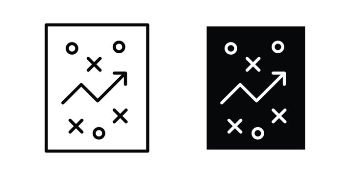 Tactical icon Illustration vector set, glyph and line icons