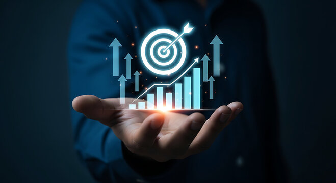 Business Target Achievement Growth Strategy Success Analytics Performance Concept