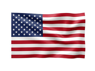 Obraz premium Waving American Flag with Stars and Stripes in Studio Lighting
