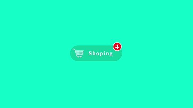 Shopping button in a 3D space with analog distortion