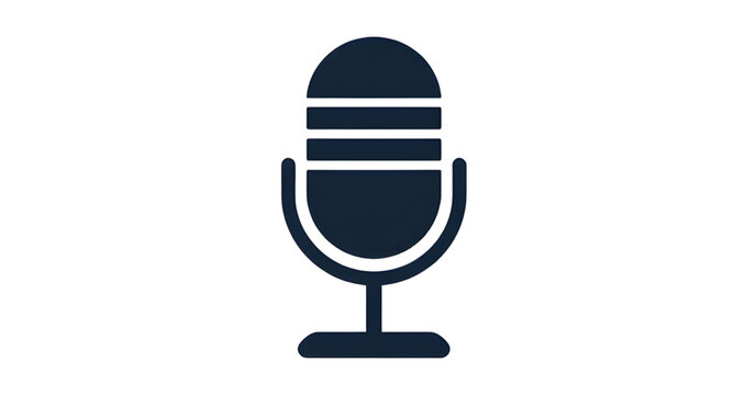 black microphone icon vector, podcast recording mic illustration, audio voice symbol design, studio microphone clipart, broadcast mic icon graphic, sound recording equipment vector, voice podcast icon