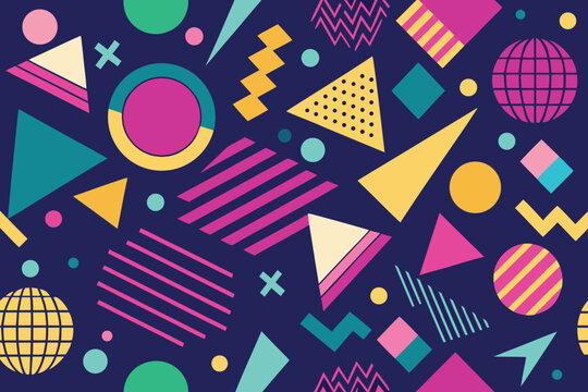 abstract geometric pattern with vibrant shapes and colors