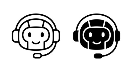 robotic astronaut headset vector set on white background © Kamal