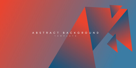 Bold geometric shapes in red and blue tones. Modern abstract background with dynamic layered forms. Clean typography center text reads "ABSTRACT BACKGROUND." Suitable for digital design, presentations © Ghoni