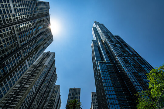 Landmark 81 skyscraper dramatic architecture wide angle enhanced Saigon Vietnam