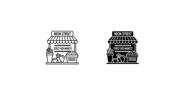 Traditional Japanese House, Asian Architecture, Line Art, Vector Icons
