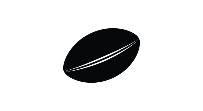 American football shape in black silhouette high quality professional detailed modern elegant