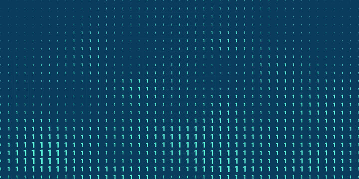 Abstract digital matrix background with number one pattern
