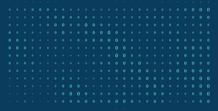 Abstract digital matrix background with number zero pattern