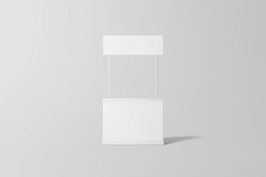 Stand display front view mockup