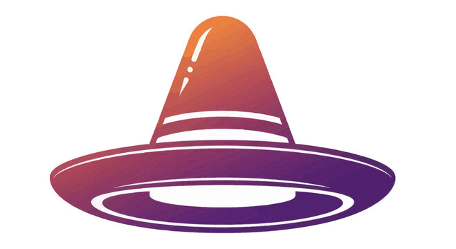 Vibrant Sombrero Hat with Gradient Colors and Textured Effect