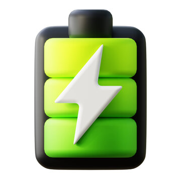 3d battery icon