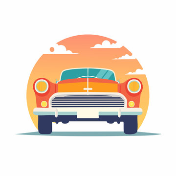 Retro Car Illustration