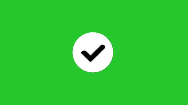 Cheek mark icon animation .icon concept 4k video.