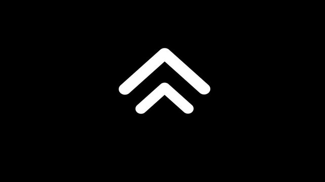 Arrow icon animation on the background .arrow concept..