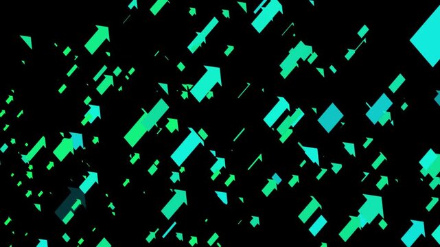 A business arrow down to up animation 4k.