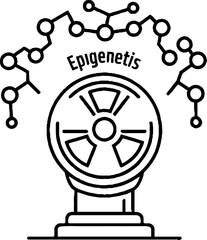 Obraz premium Epigenetics and radiation concept illustration