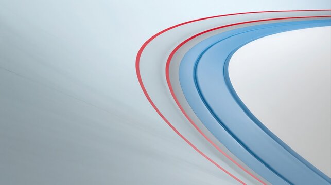 Abstract Modern 3D Curved Blue and Red Lines Background
