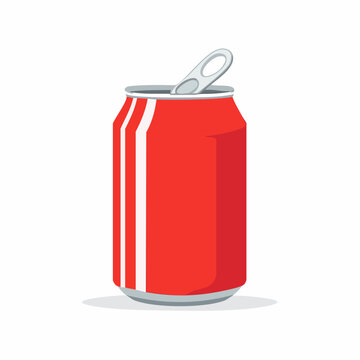 Red soda can with open tab