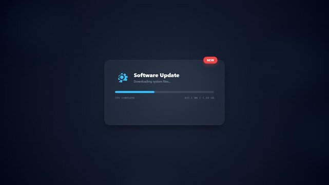 Software Update Progress Bar Downloading