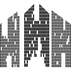 Fototapeta premium Monochrome Buildings Urban