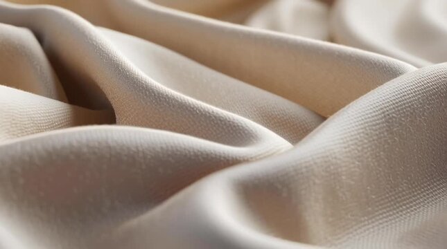Silk fabric satin cloth beige textile smooth texture draped close up fabric wrinkle detail soft material flowing fold luxury textile luxury satin fabric texture smooth beige silk drape closeup soft