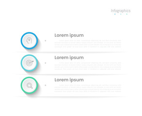 Fototapeta premium Infographic 3 options design elements for your business data. Vector Illustration.