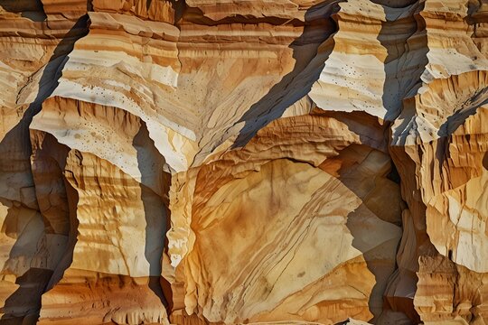 Abstract patterns created by erosion on sandstone surfaces