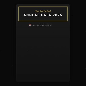 Digital Annual Gala 2026 Invitation RSVP Event Interface