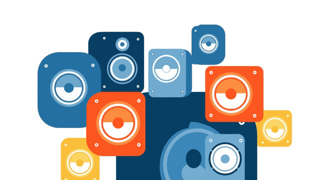 Abstract Audio Speakers Collection