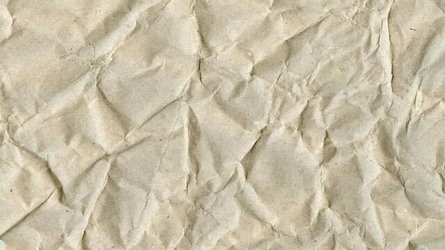 Crumpled brown paper texture background animated background