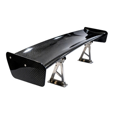 [Transparent Background PNG]Carbon Fiber Racing Spoiler with Metal Brackets