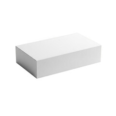 Fototapeta premium White rectangular box with a smooth surface isolated on transparent background