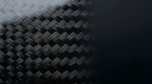 High-Performance Carbon Fiber Weave Texture with Copy Space 16:9