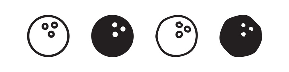 Obraz premium Bowling Ball Sports and Hobby Icon Set