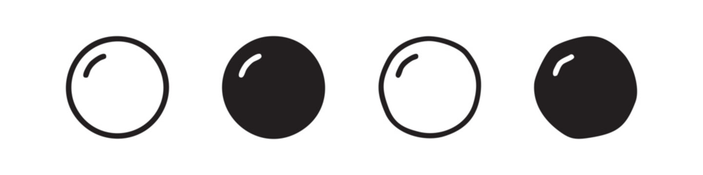Simple Sphere Circle and Orb Shape Icon Set
