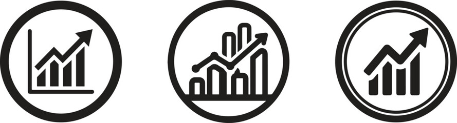 Fototapeta premium Business Analytics Dashboard and Growth Performance Icons