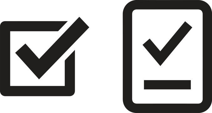 Checklist Document Double Tick and Approval Icons