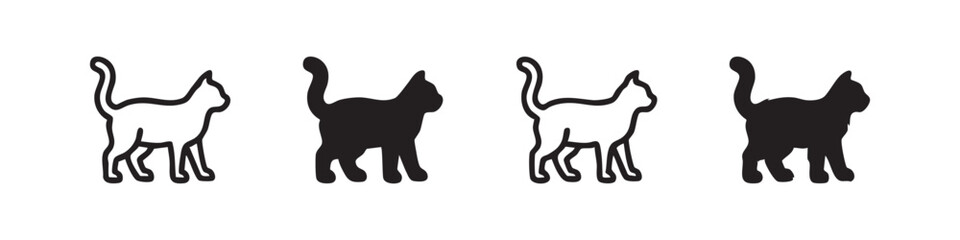 Four icons of a cat. © liubomir118809