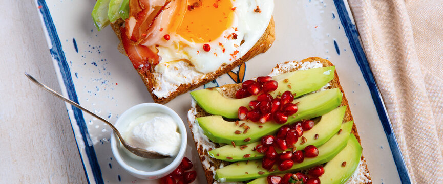 Ssandwich for healthy breakfast concept.